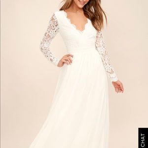 New with tags white dress from Lulus.
